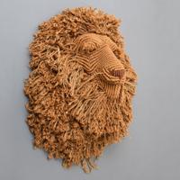 Large Judee du Bourdieu Macrame Lion Head - Sold for $3,625 on 05-15-2021 (Lot 289).jpg